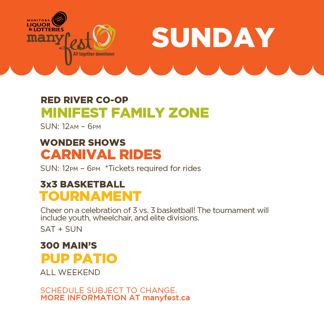 It's never too late to make your Sunday great - #manyfest2022 still has tons to offer as we wrap up a weekend to remember! 🤟 

#manyfestwpg #finditdowntown