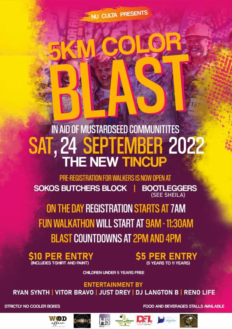 byo_events's tweet photo. Nu Culta on the 24th of September is hosting the 5km Colour Blast 🌍. A colorful, fun experience to kickstart summer 🌴. Don’t miss out, see more details on the poster.
#ColourBlast
#ByoEvents https://t.co/1gfc7PKFEJ