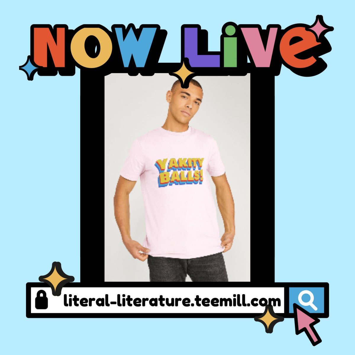 LiteralLitPod's tweet photo. WE HAVE MERCH! Make all your friends jealous with this exclusive YAKITY BALLS T-Shirt! For more Literal Lit Merch hit the link below.

Link: https://t.co/kW9fwW4TWR

#merch #podcast #comedy #jealous #forsale #tshirtdesign #podcasting #podcasters #store https://t.co/x3hIcjqa2I