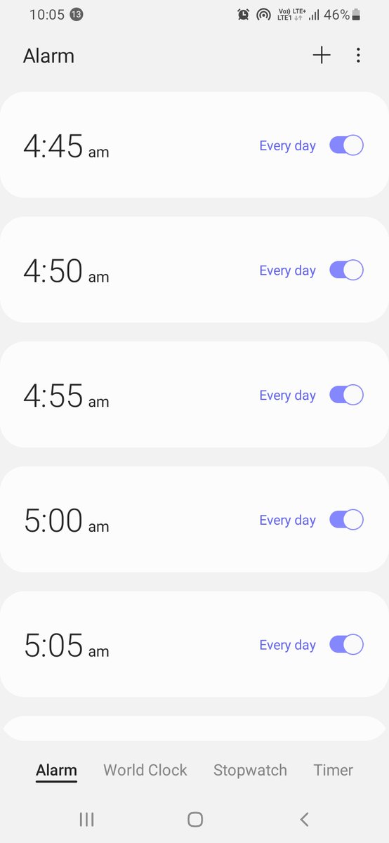 To Get Up Early My Alarms Be Like...

But i still just wakeup when my dad shouts my name