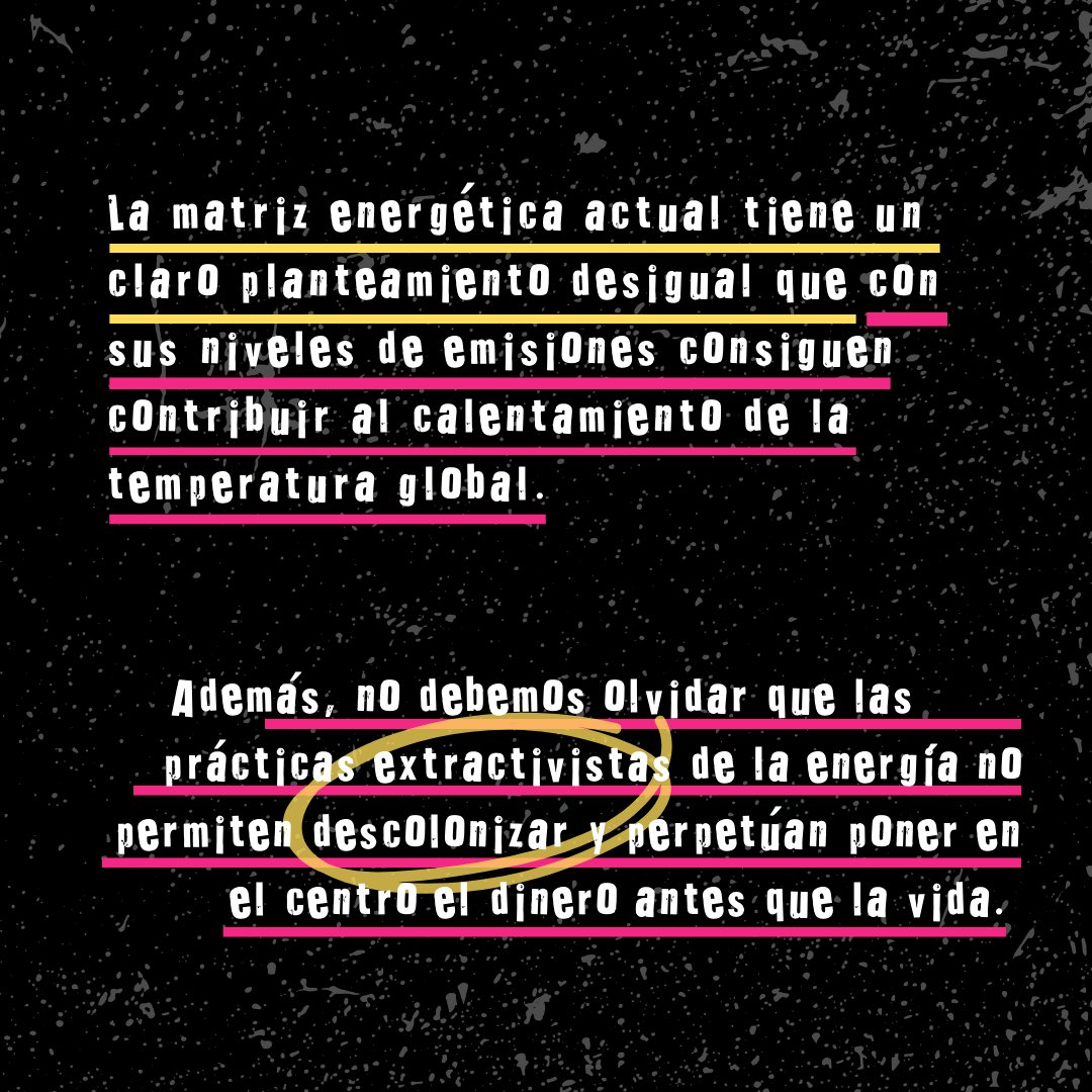 Calentarse en invierno, calentar o congerlar la comida, ducharse con agua caliente, etc. Son necesidades que no deberian depender del beneficio económico...

Además el modelo energético perpetúa un modelo de extractivista (explotando los recursos de las regiones más vulnerables)