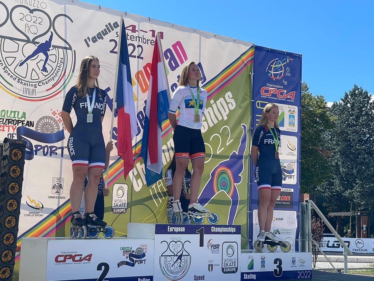 💥 Bilan des Championnats d’Europe course pour la France 🇫🇷 :
5️⃣4️⃣ médailles 🥇🥈🥉
1️⃣6️⃣ titres européens 🏆
2️⃣e nation au classement des médailles 🚀 

#ffrollerskateboard | #espritfrance