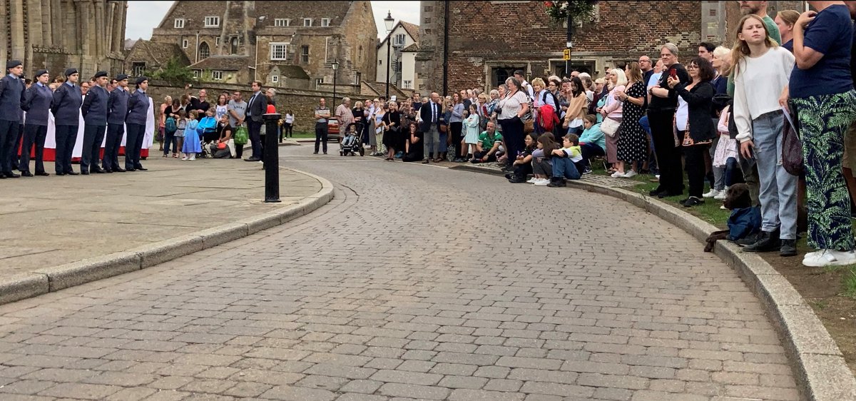EastCambs's tweet photo. Some images of the Proclamation of the accession of King Charles III which took place outside Ely Cathedral this afternoon. Thank you to everyone who joined us for this historic moment. https://t.co/u5UD8AcNgx