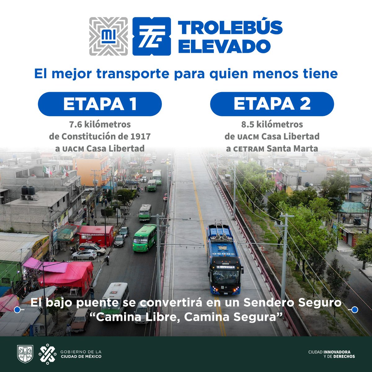 venceslav's tweet photo. Mientras la jefa inagura obras como el #TrolebúsElevado y apoya la 4T haciendo un buen gobierno.

Los tibios, votan en contra de las reformas que necesita la 4T. 

#EsClaudia https://t.co/hO6jznbJmL