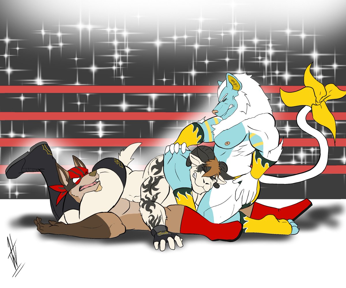Art by @Hikaristar_art Trevor ( Wolf ) and Glänzen ( Luxray ) belong to @asticoto Can't help boasting and ended up in a handicapped match with these two, no regrets cause I'll make damn sure this wolf passes out before the luxray has me tapping, ehehe-Hhrbhrf!