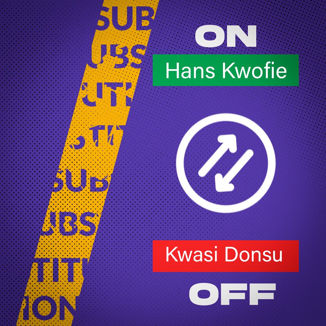 MedeamaSC's tweet photo. 90’| 🔴Leg0-1Med🟡
Subs
Hans kwofie comes on for Donsu
#NeverGiveUp #LegMed #BetPawaPremier https://t.co/v38jId1U7A