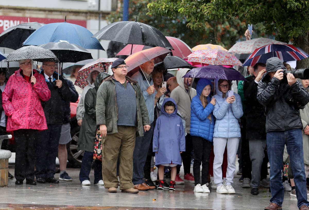 A large crowd gathered in Coleraine town centre earlier today to witness the Accession Proclamation for County Londonderry.

The event was led by His Majesty's Lord Lieutenant, Mrs Alison Millar, the High Sheriff, Mr George Glover, and the Mayor, Councillor Ivor Wallace.