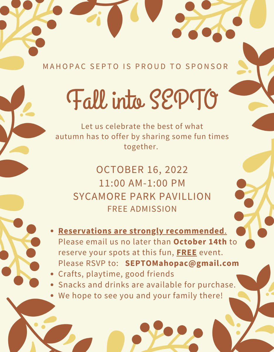 MahopacSEPTO's tweet photo. Join us for our first event of the year💙💛💙💛 https://t.co/QnbxiGupgG