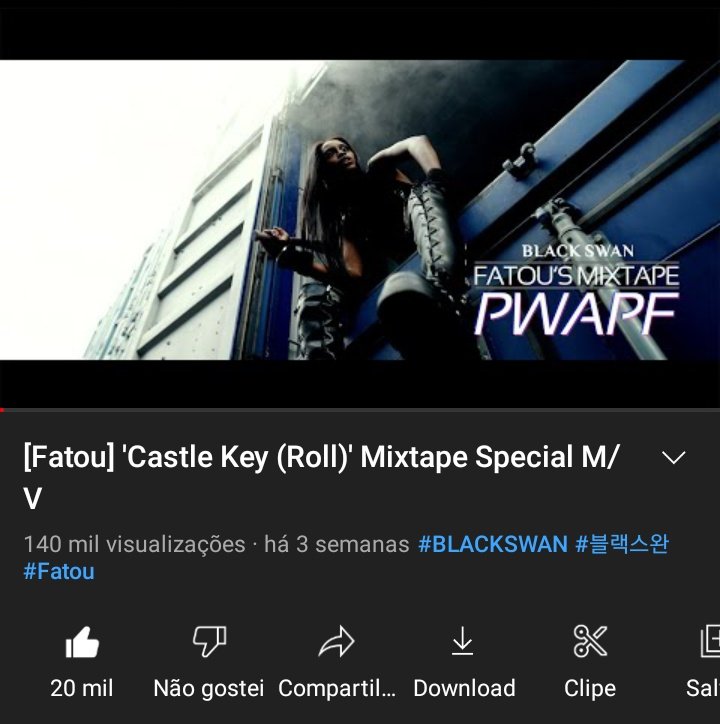 info_blackswan's tweet photo. #PWAPF 🎧 | #Fatou 🐯
O M/V de Castle Key (Roll) chegou as 140 mil visualizações 

📍https://t.co/DbomermmOG https://t.co/BE2Hk0502k