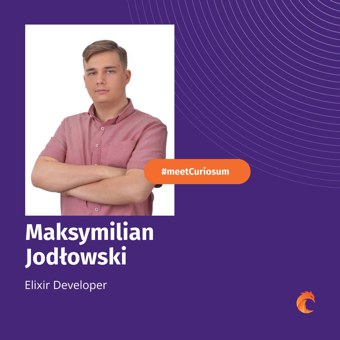 curiosum_dev's tweet photo. Another #ElixirDeveloper in Curiosum! Maks came in with a head full of knowledge and skills - surprisingly enough, he is only 20! Everyone here was impressed by what crazy programming talent this guy has going on over such a short period of learning!

#meetCuriosum #CuriousPeople https://t.co/dkJoos4dsK