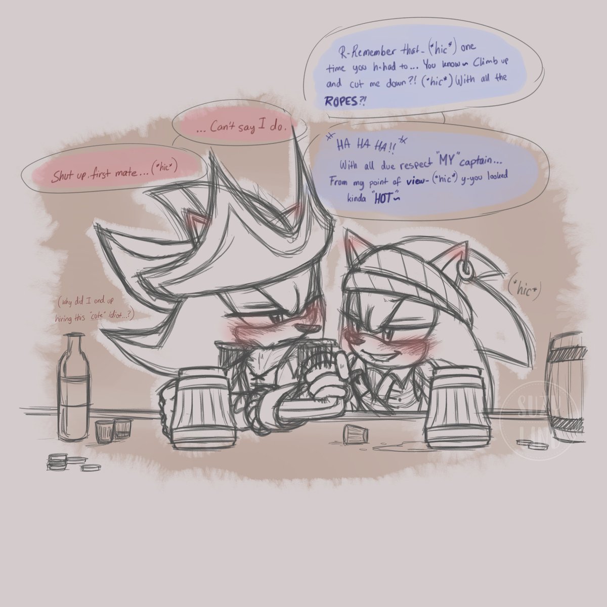 suzy_lind's tweet photo. I have no defense here... It came in rent-free last night while in a conversation
#SonicTheHedeghog #ShadowTheHedgehog #pirates #piratesonic #captainshadow #drunkbois #sonadow #swashbuckling https://t.co/ZOpRgGx74J