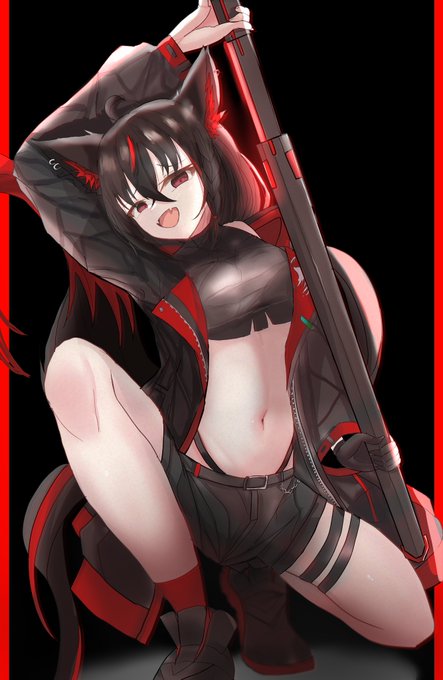 #絵フブキ 
黒上様描きましたあ 