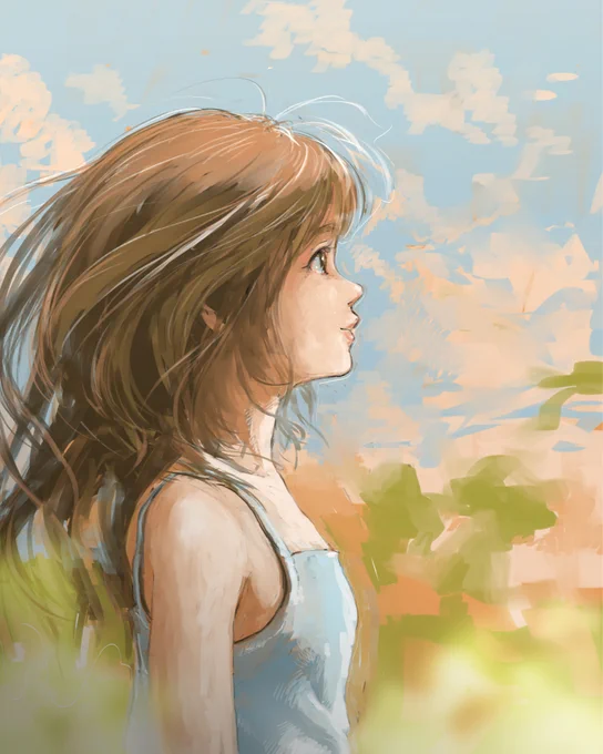 夏のおわりに  #夏のおわり #イラスト 