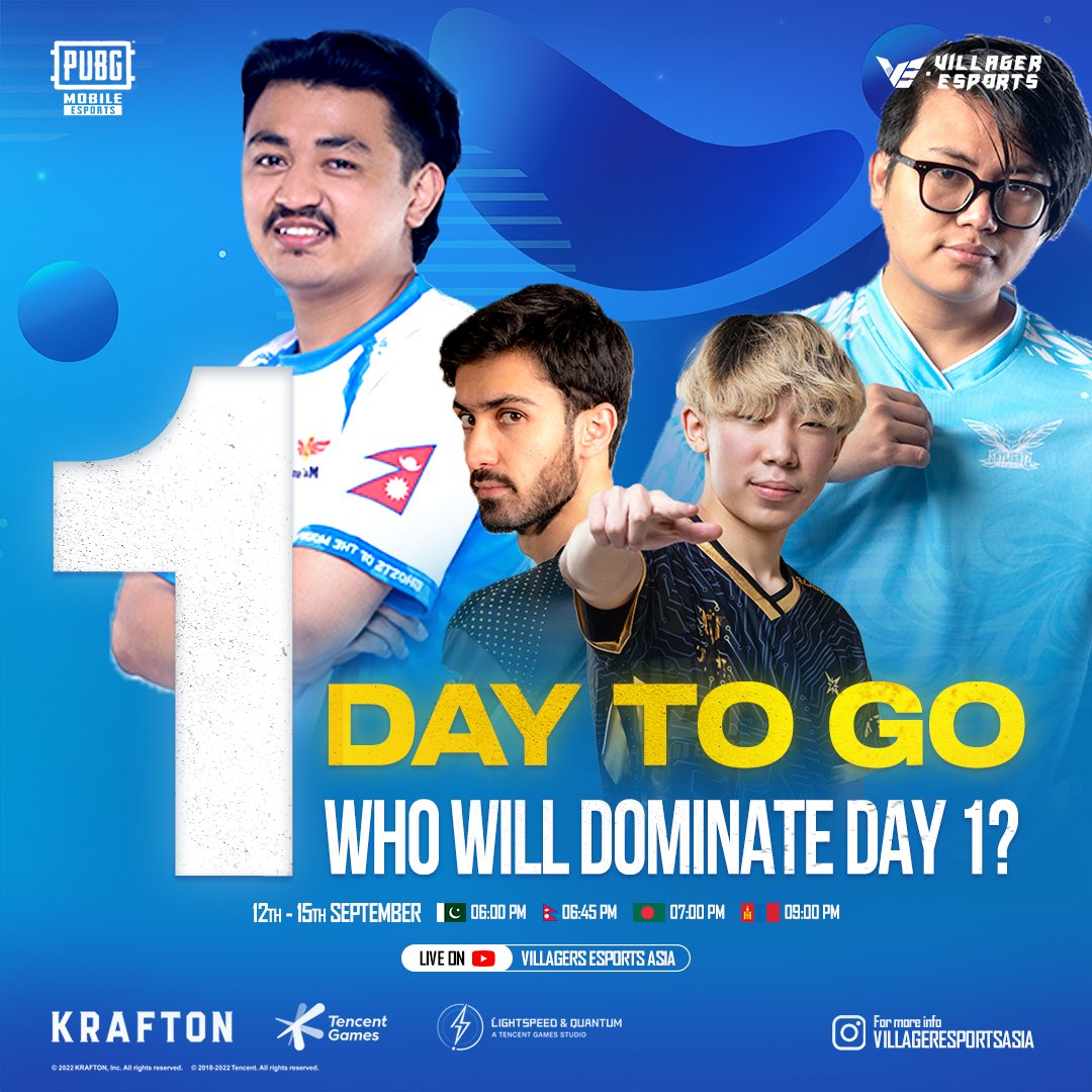 VillagerAsia's tweet photo. Our wait is almost over ⏳😬
Just 2️⃣4️⃣ hours left for the epic live action of VE Pubg Mobile Monsoon Knockouts ~ Week 2

Live - https://t.co/mP3mOtFf0W

Timing 🕰️ - 6:30 PM +5:30GMT 🕡

#PUBGMOBILE #pubgmobilelive #villageresports #VE #Gaming #Esports https://t.co/BCgjen7NRW