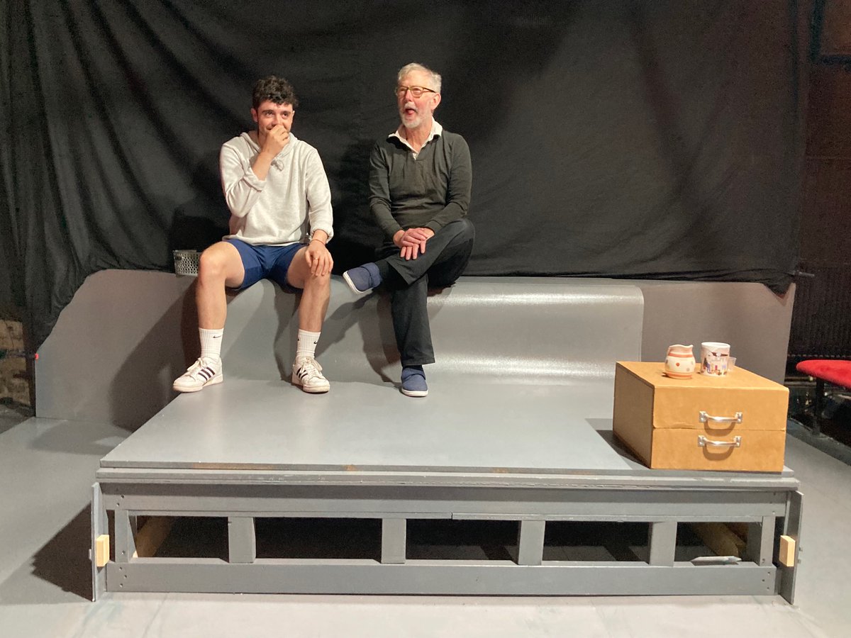 Actors <a href="/thekevva/">kevin west</a> and <a href="/SamDenia/">Sam Denia</a>  settle in during tech today for <a href="/OhYesIAmMusical/">Oh Yes I Am!</a>, performing 5pm tonight <a href="/KingsHeadThtr/">King's Head Theatre</a>. Only a few tickets left...!!!