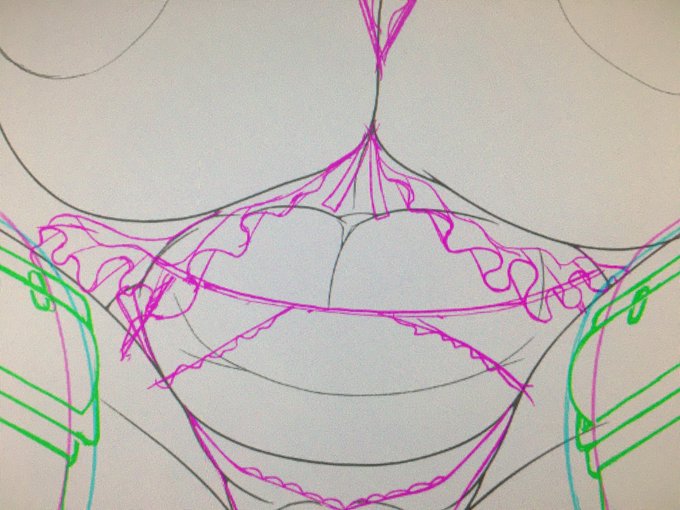 たるんだ人妻の腹とフリフリのフリル、腹肉の下に食い込むパンティ…フェチすぎる… 