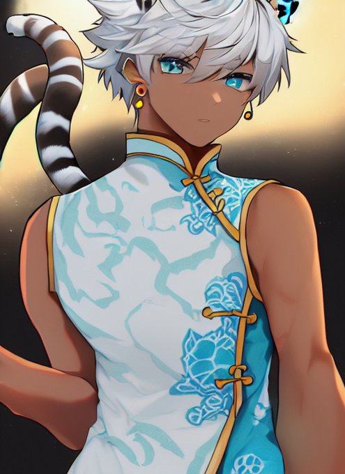 AIにうちのこを描かせるてすと🐯
日本語で詠唱出来るのがすごく助かる
#trinart 