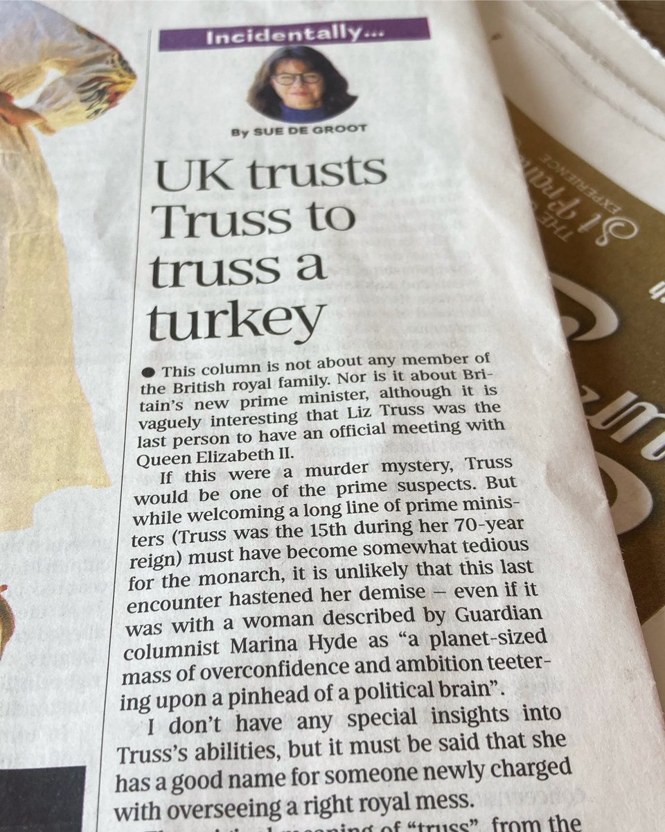 deGrootS1's tweet photo. This column - in @SundayTimesZA today - has a lot to do with words but not a lot to do with #LizTruss https://t.co/KV6pQr1BoB