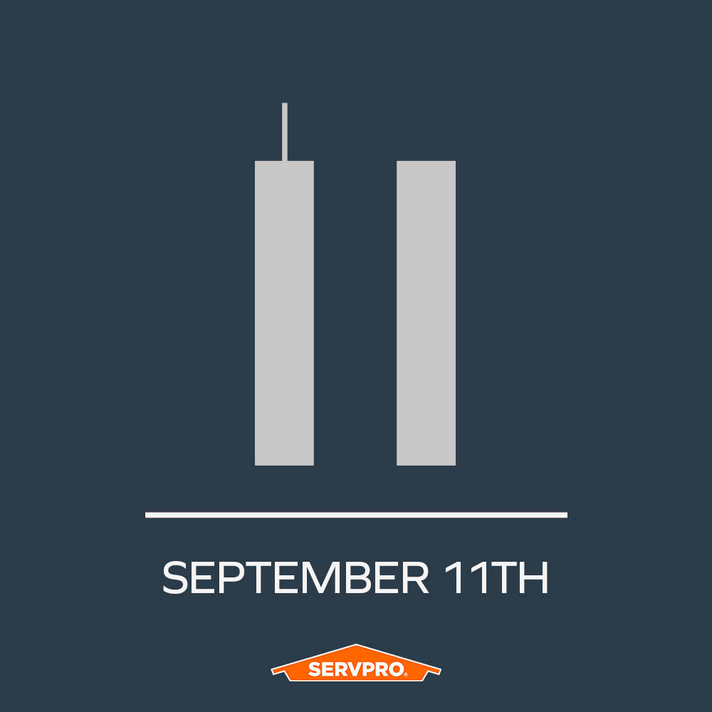 Servpro11024's tweet photo. Today, we remember the lives of those who perished in the terrorist attacks on Sept. 11, 2001. We will never forget. https://t.co/ee392ENOyR