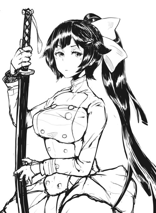 アズレン周年ですってね!もう何年前に描いたかわからないあのキャラの絵を発掘してまいりました。 