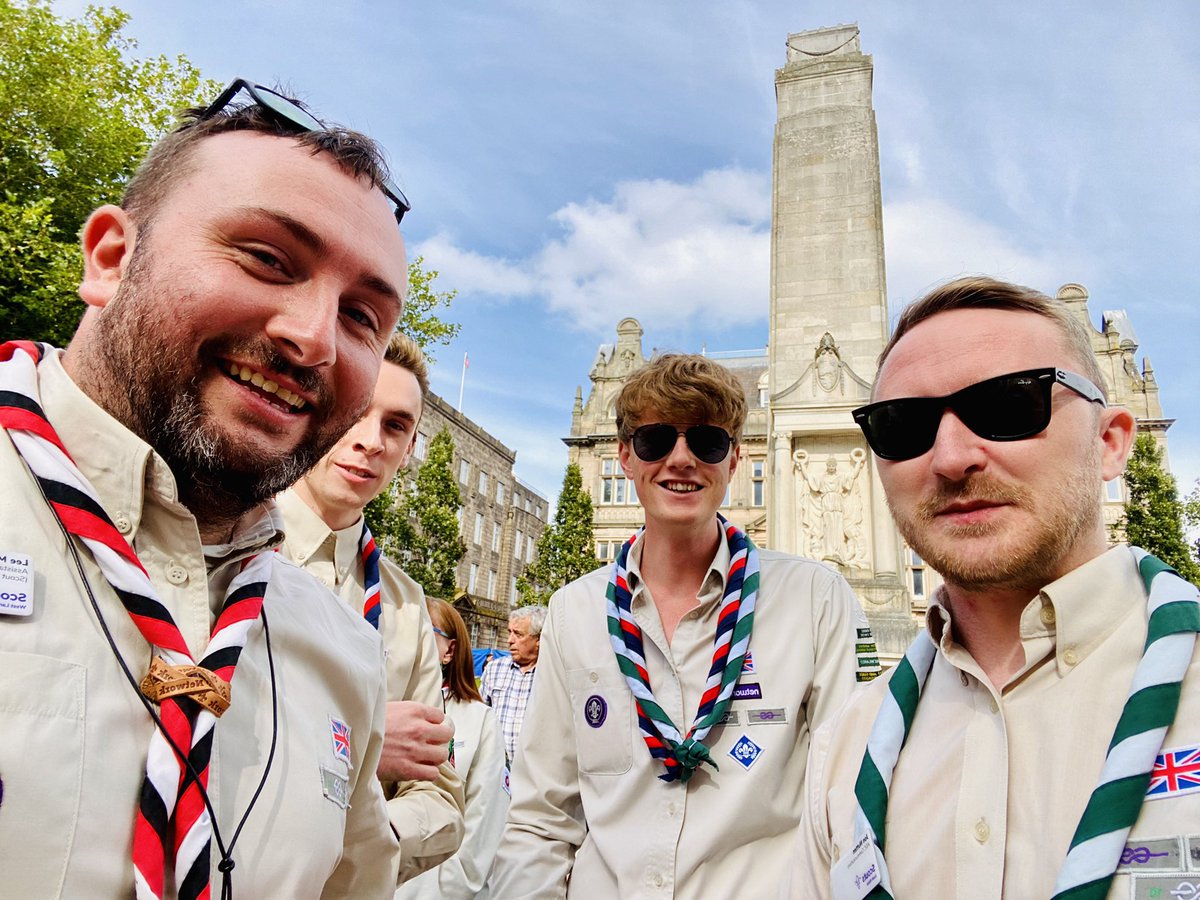 WestLancsScouts's tweet photo. Brilliant turn out from all out districts at todays landmark moment. The proclamation of HM King Charles III https://t.co/98hCKHPBnr