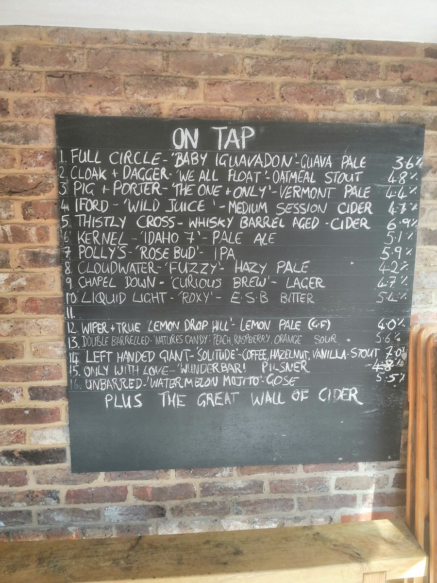 Beers on tap <a href="/PantilesTap/">The Pantiles Tap</a> for Sunday 11th September