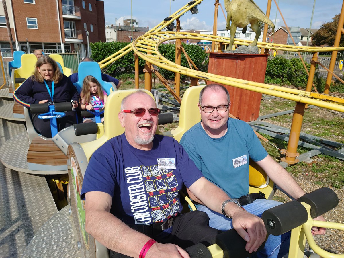 coasterclub's tweet photo. Had a great morning at Funland Hayling Island! 

Thanks for having us, and for letting us ride on Spinosaurus! https://t.co/ME8fX43dnT