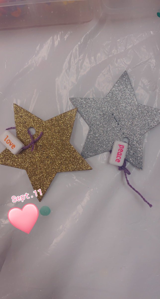 Today T1849 celebrates our love ones and falling Hero’s from 9/11 we decorate stars with comforting words and place them in a jar in remembrance ❤️❤️❤️❤️