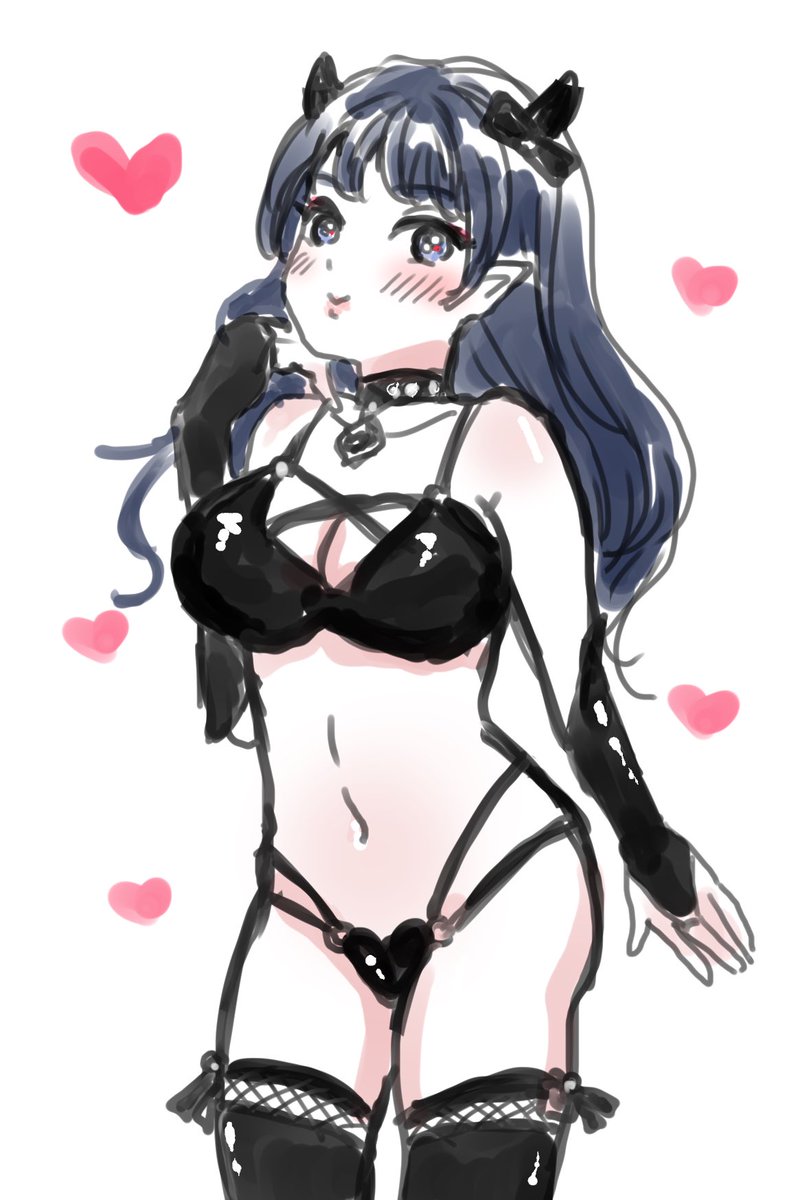 今度サキュバス合同誌に短編を寄稿させていただくのでそのキャララフ! 