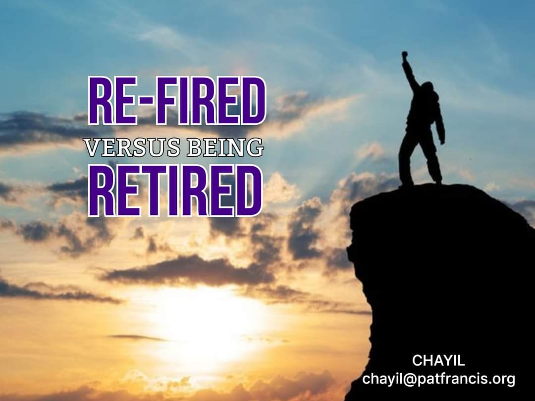 drpatfrancis's tweet photo. Live, dream, create, rest and serve God until you retire from earth to be re-fired in Heaven for an eternal and glorious life.
https://t.co/bnyHngFk1y
#chayildaily
#chayilglory
#refired
#retired https://t.co/C6cUFsu5KQ