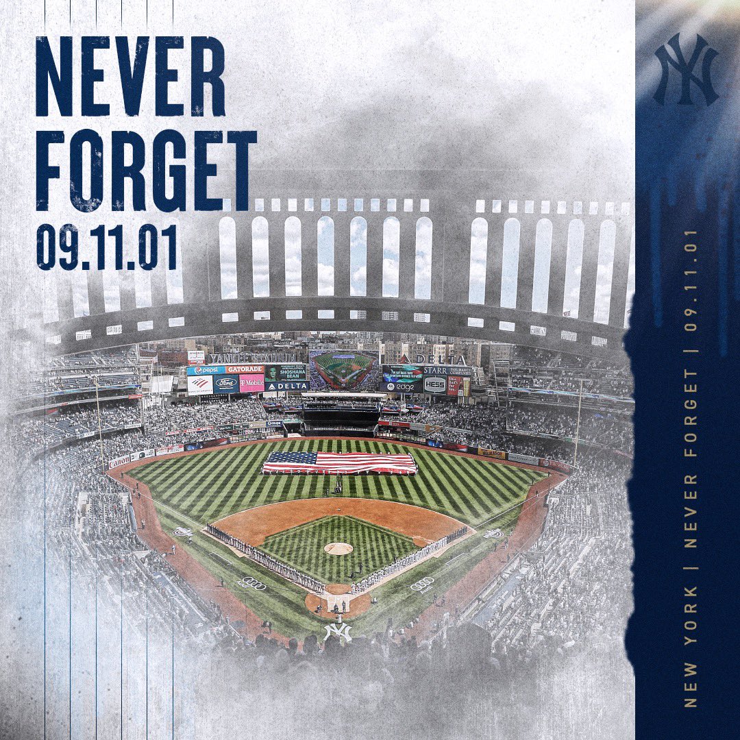 Yankees's tweet image. 9.11.01 #NeverForget