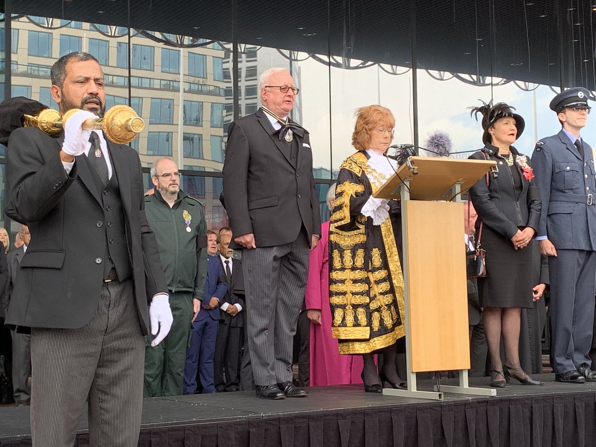 A moment of history as <a href="/BrumLordMayor/">Lord Mayor of Birmingham</a> reads the Proclamation heralding the reign of King Charles lll. This was in Centenary Square #Birmingham  <a href="/BhamCityCouncil/">Birmingham City Council</a>