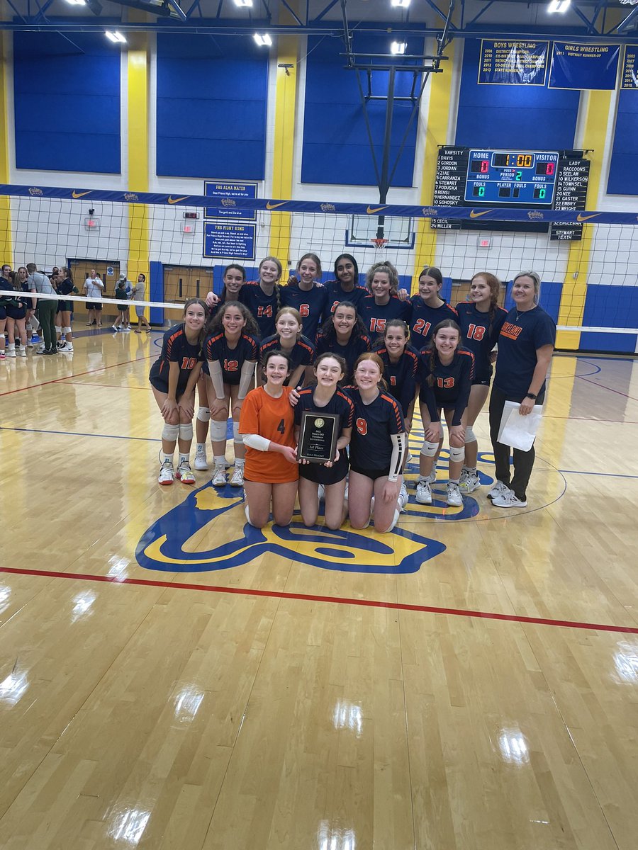 MadisonForst's tweet photo. We competed against some tough teams but @WakelandVB KILLED it today in our district tournament to finish 1st in GOLD! https://t.co/yQaolpYeoe