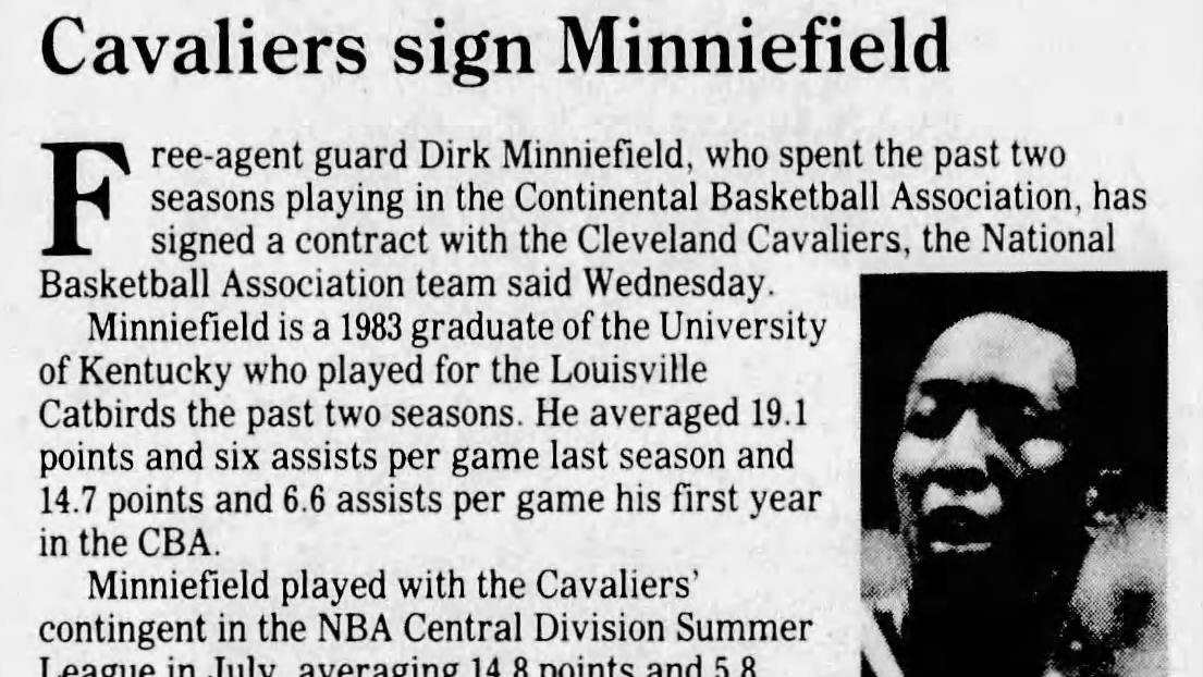 MrCleveland_216's tweet photo. September 11, 1985: Cleveland gets Minniefield🏀
Yep, he's Frank's cousin even though they spell last name differently. Cavs sign FA Dirk Minniefield; 1+ yrs with team, overlapped & CLE had short window of 2 Minnies in town
#Minniefield #Minnifield🏀🏈#Cavs #Browns https://t.co/9f1OqNl2Ew