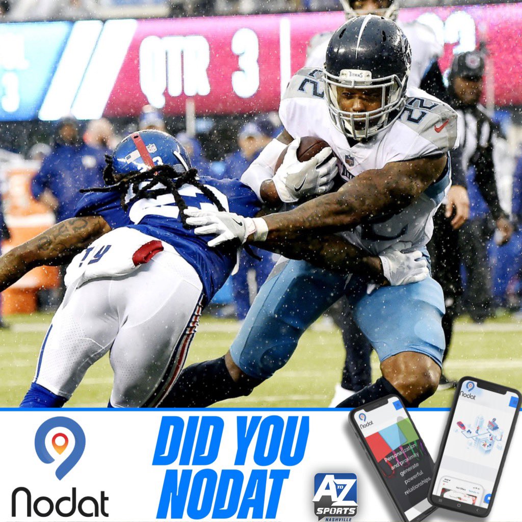 AtoZSports's tweet photo. Derrick Henry had 170 yards &amp; 2 TDs the last time the #Titans played the Giants… the Did You NoDat Stat!

Download the @nodatplace app now &amp; never have FOMO again! https://t.co/OZ5SHjNHGH https://t.co/QPSHC0Fa18