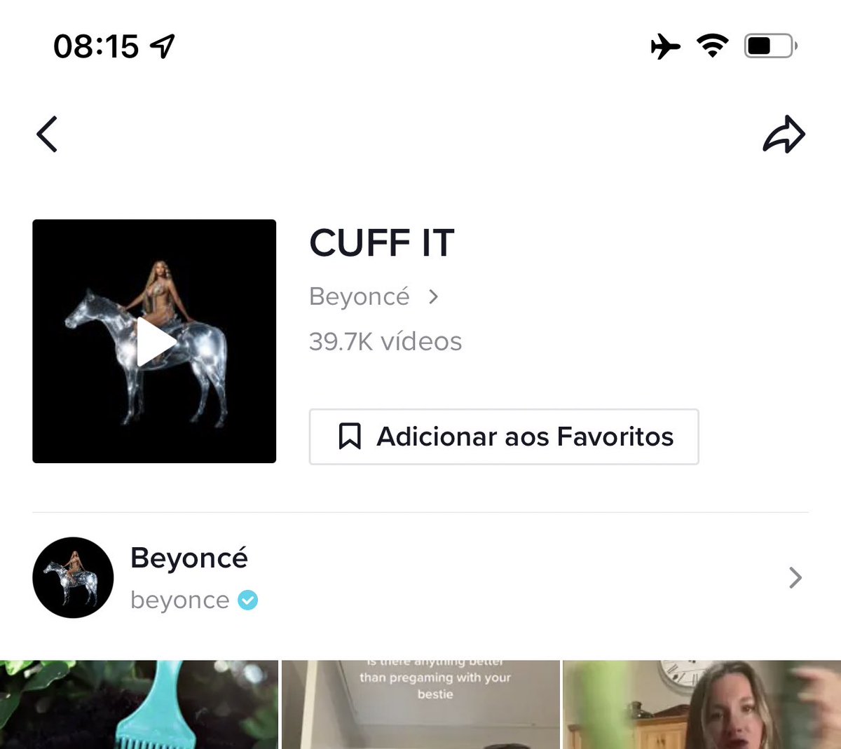 BeyonceMutiroes's tweet photo. CUFF IT recebendo cerca de 400 videos a cada 2 horas no TikTok 😳 https://t.co/wm2etVUogO