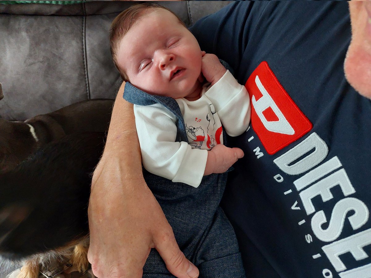 RachLynes72's tweet photo. Got to meet our gorgeous great nephew today, such a beautiful contented baby 💙💙💙 @Welsh_Will70 @Nathaniel_Chas @aftonlou https://t.co/fc2dbHEOLJ