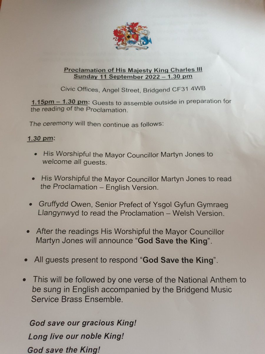 First time singing God save the King