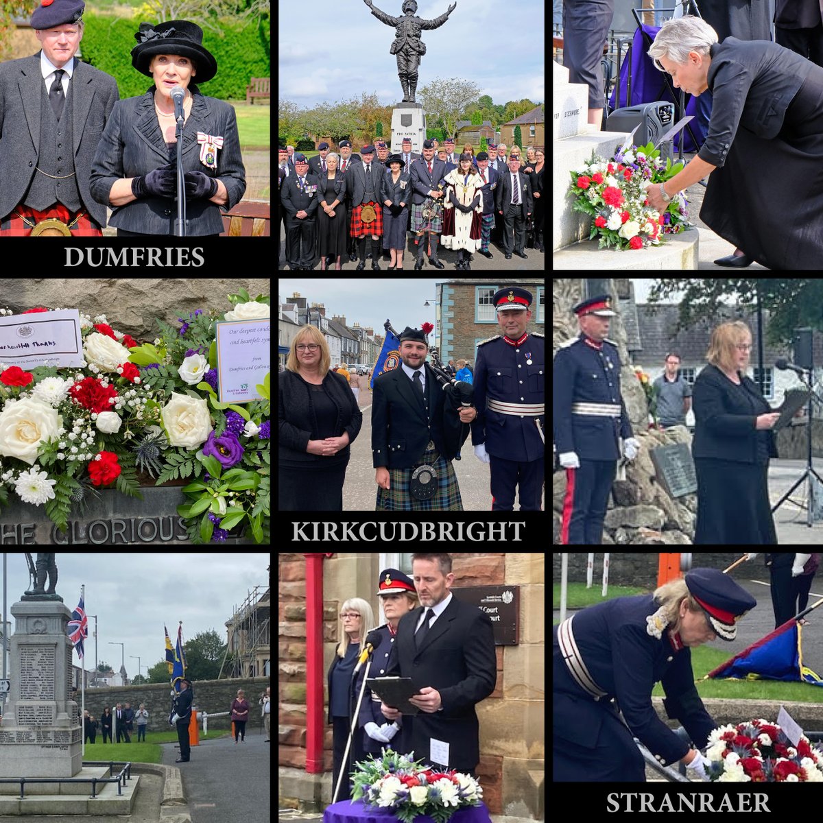 Wreaths were laid and Proclamations of The New Sovereign were made at Stranraer, Kirkcudbright and Dumfries today at 12.45pm by our Chief Executive, Convener and Deputy Convener, with the participation of the three Lord-Lieutenants from across Dumfries and Galloway.