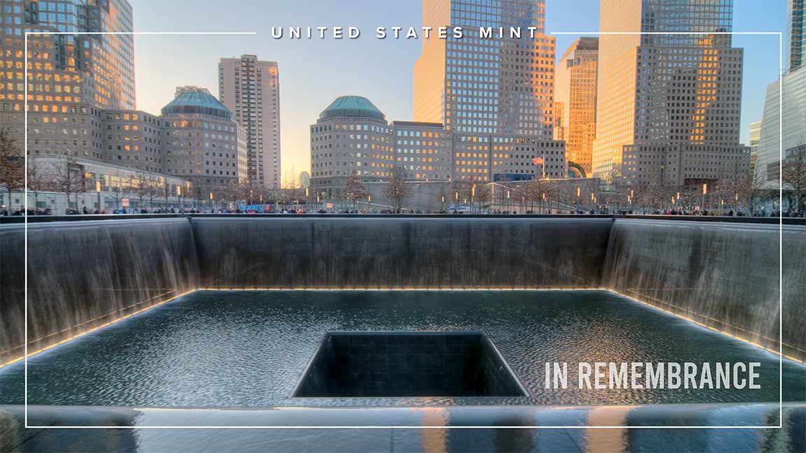 The United States Mint honors and remembers those who lost their lives as a result of the #September11 terrorist attacks at the World Trade Center, the Pentagon and in Shanksville, Pa. #NeverForget