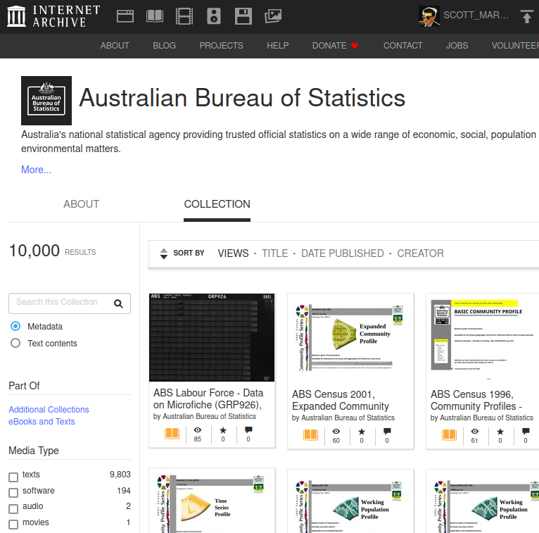 scott_marley82's tweet photo. On the 11th September 2022, we reached a new milestone - 10,000 digital publications uploaded to the @internetarchive
https://t.co/fvXulIE8mp
Stayed tuned, 1000s more to come
#statistics #data #aushistory #internetarchive #digitalbooks #ausstats #australia #TenThousand #census https://t.co/Og2TLcpuO0