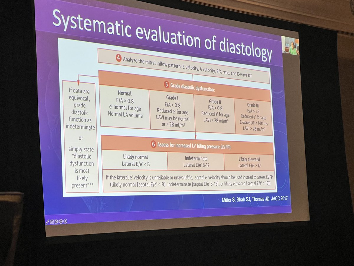 AkhilNarangMD's tweet photo. Expert analysis of diastology by @HFpEF himself at #EchoNU. Not all diastology is indeterminate. Dig deeper with #EchoFirst and integrate as much information as possible. https://t.co/mCBOSUHZMn