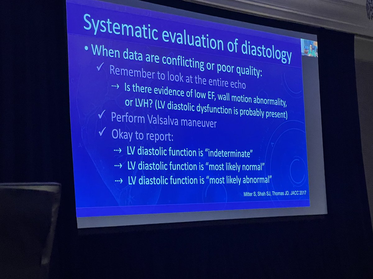 AkhilNarangMD's tweet photo. Expert analysis of diastology by @HFpEF himself at #EchoNU. Not all diastology is indeterminate. Dig deeper with #EchoFirst and integrate as much information as possible. https://t.co/mCBOSUHZMn