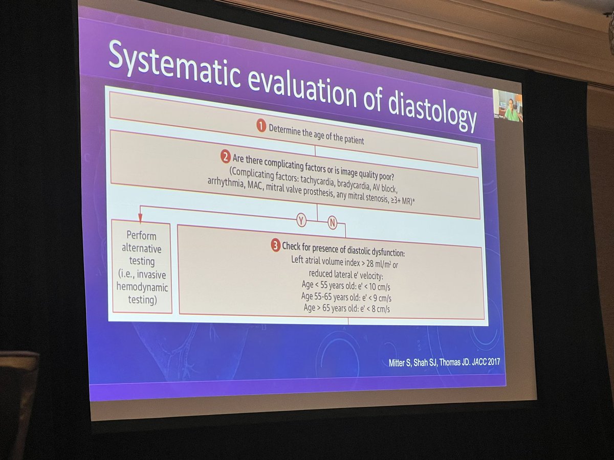 AkhilNarangMD's tweet photo. Expert analysis of diastology by @HFpEF himself at #EchoNU. Not all diastology is indeterminate. Dig deeper with #EchoFirst and integrate as much information as possible. https://t.co/mCBOSUHZMn