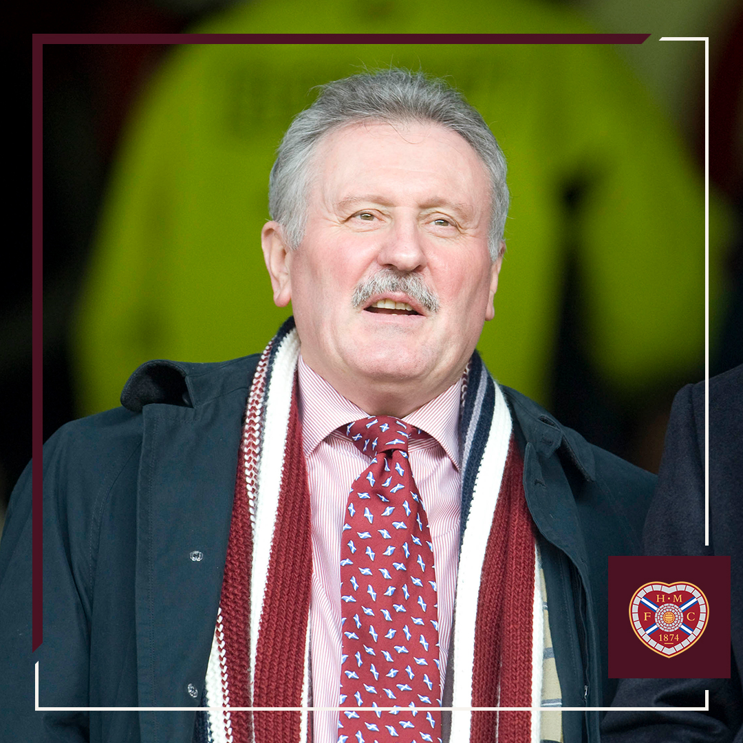 The club is saddened to learn of the passing of former chairman and chief executive, Chris Robinson.

Everyone at Hearts' thoughts are with Chris' wife Elizabeth and their family at this time.