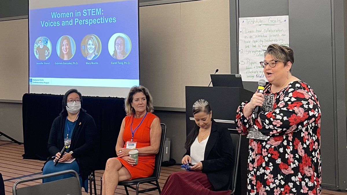 ngcproject's tweet photo. Inspiring!!! @CarolTang1 @GabyAGzz @jenstancil and Mary Murrin share their perspectives and discuss what changes they’ve seen with #GirlsInSTEM over the last 20 years. #NGCP20 https://t.co/BaxWG2nrpw
