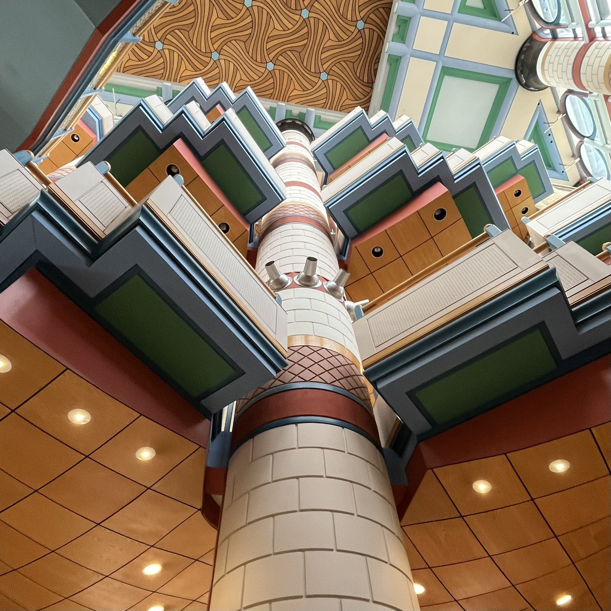 Some images of the Judge Business School, Cambridge by the mighty John Outram. Proper nuts, hard to photograph but really good.