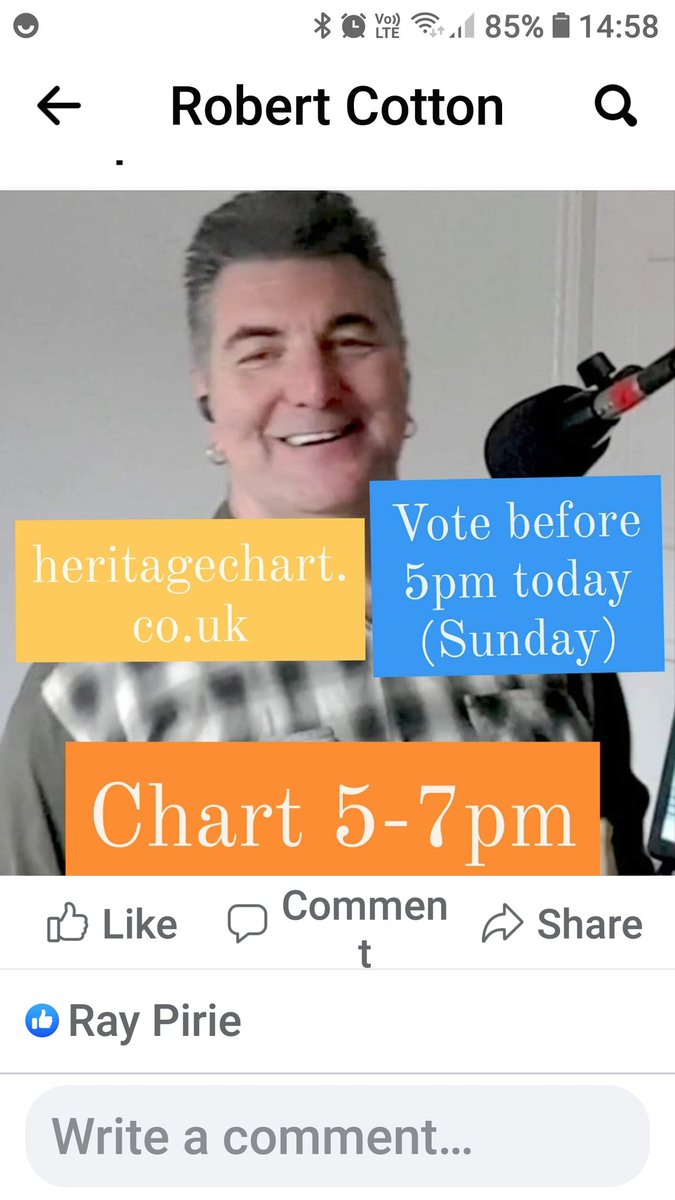 Vote at heritagechart.co.uk
Or click LINK at
thejets.co.uk
Chart released today (Sunday)
5-7pm