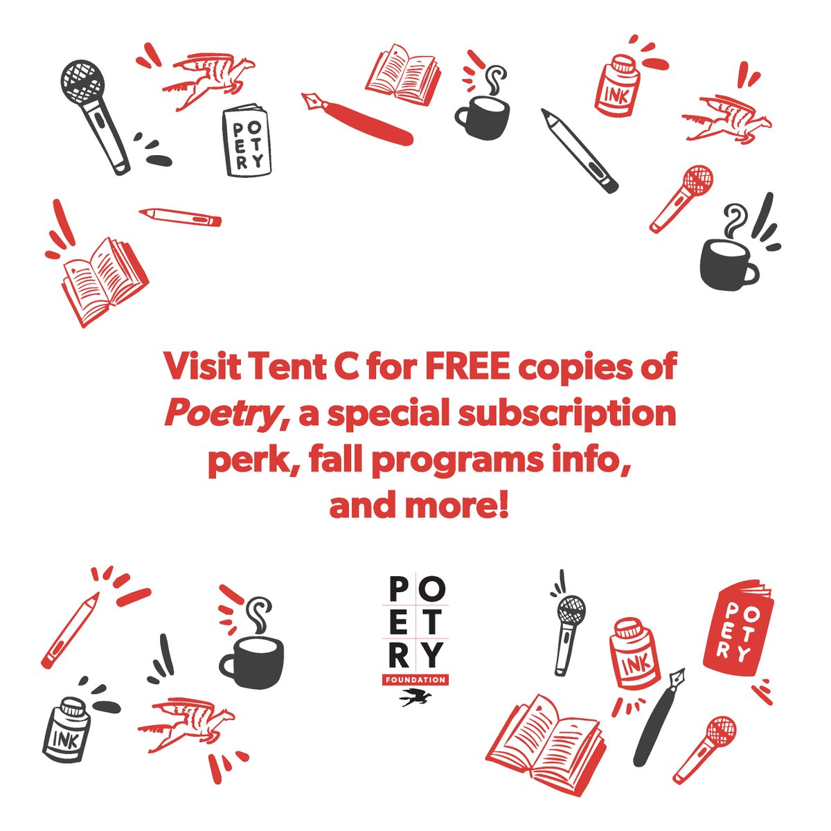 PoetryFound's tweet photo. Welcome to Day 2 of @PrintersRowFest! We’re excited to be sharing our space with @chicagobwp. Check out more poetry performances and readings at the #PoetryStage. #PRLF22 https://t.co/JuVytBUTLL https://t.co/LJJa3IMt52