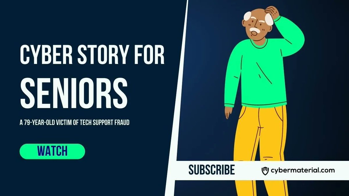 Cybermaterial_'s tweet photo. 🎥Cyber Story: A 79-year-old victim of fraud -
Source: @Marketplace
https://t.co/p3wRzWo2pJ
#cybermaterial #cybersecurity #infosec #cyberstory #supportfraud #seniors https://t.co/PAuxNMN2U9